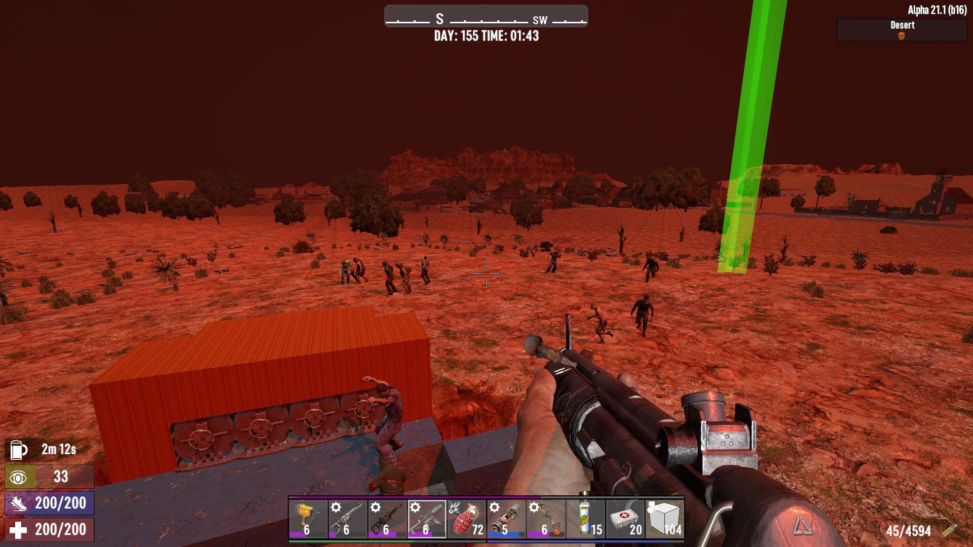 7 Days to Die Blood Moon horde attacking a defended base