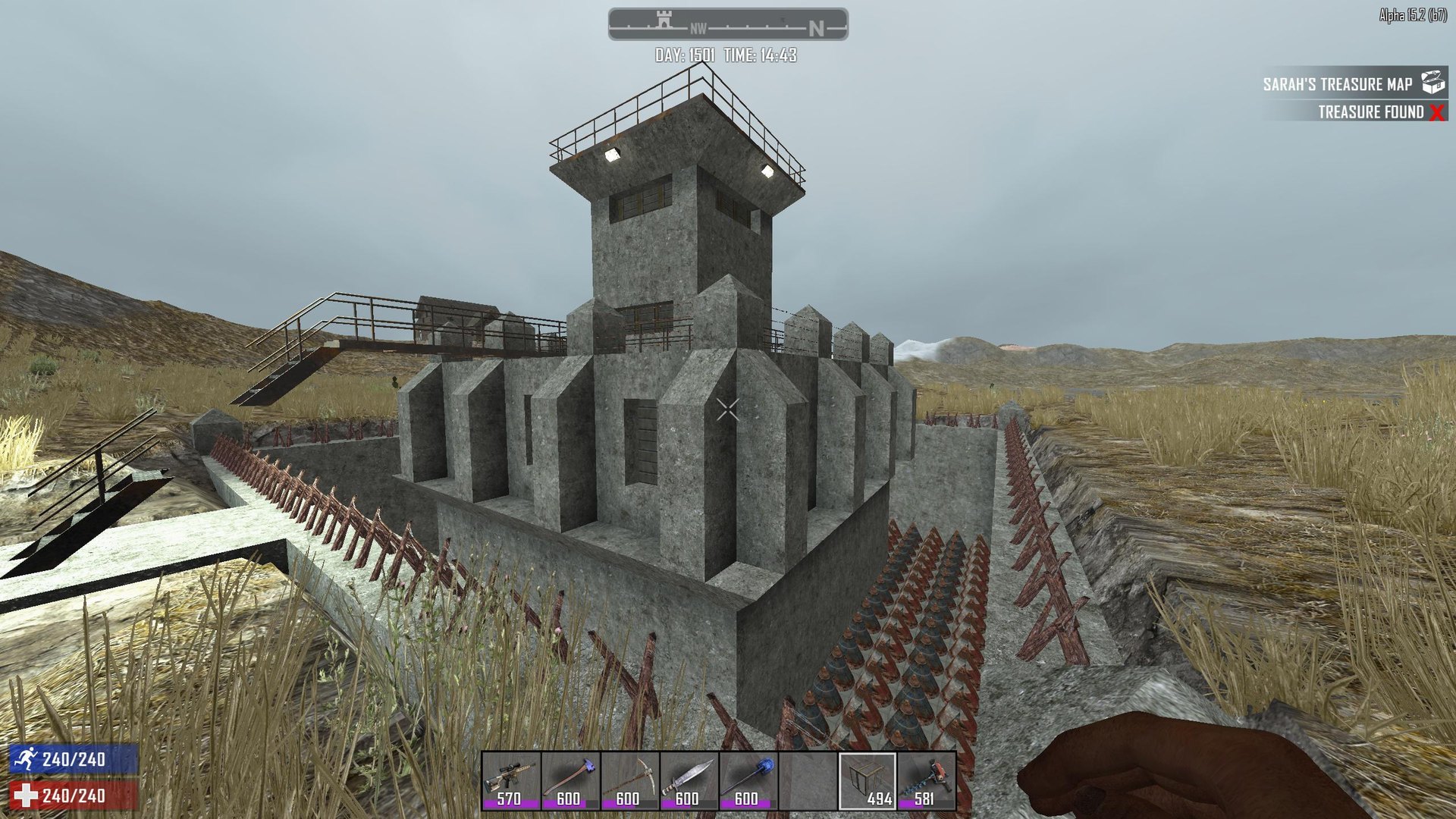 7 Days to Die base construction and defensive building